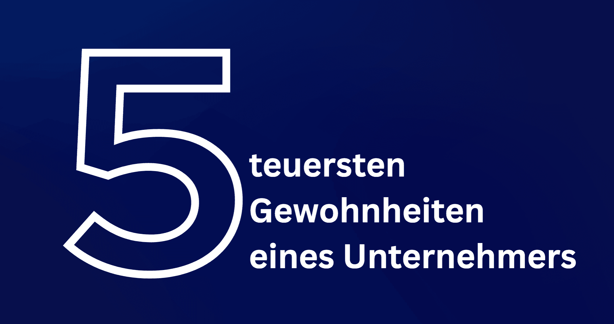 Die 5 teuersten Gewohnheiten